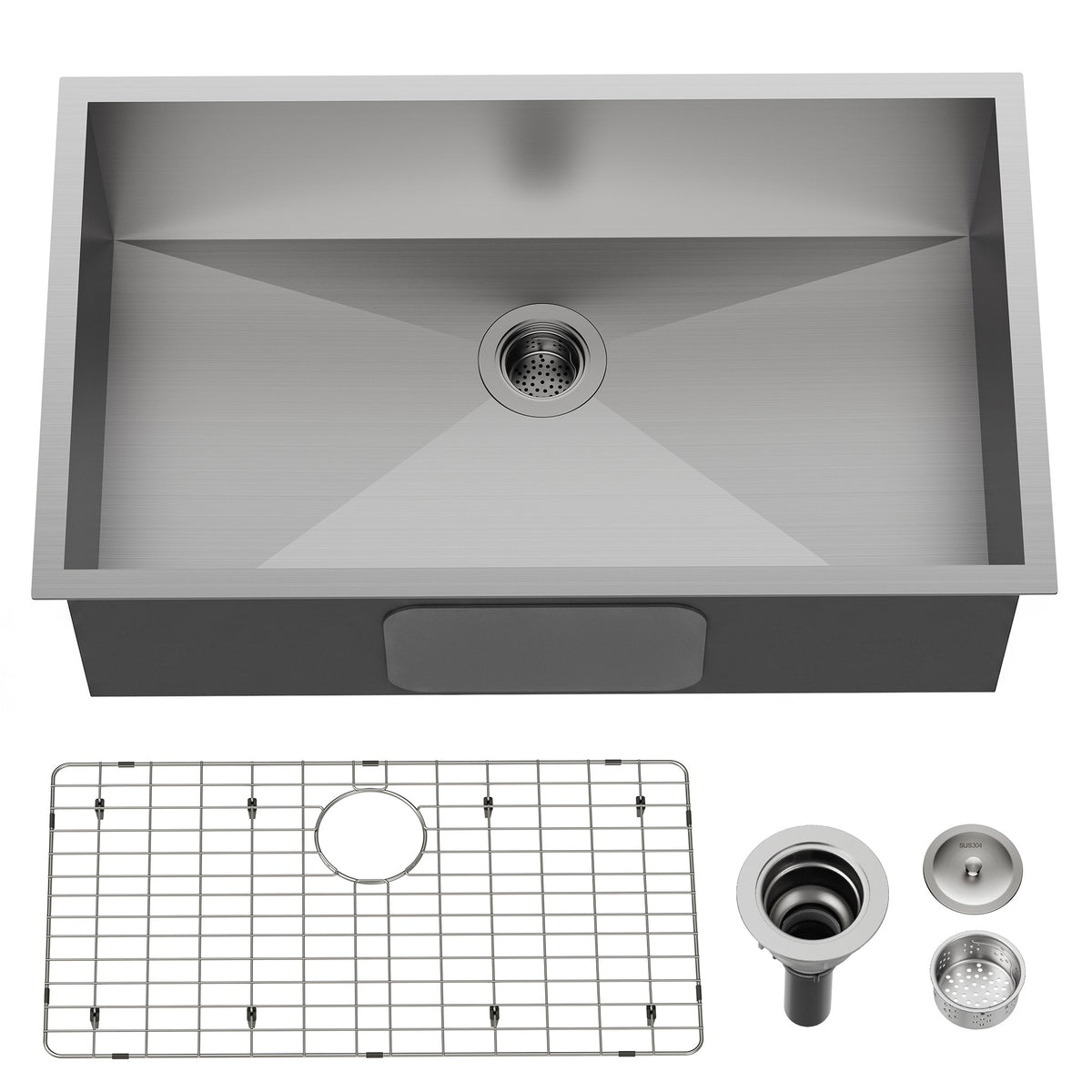 32-Inch Undermount Stainless Steel Single Bowl Kitchen Sink