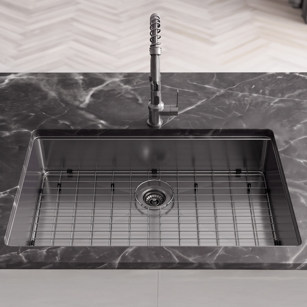 30-Inch Undermount Stainless Steel Workstation Kitchen Sink with Deep Basin