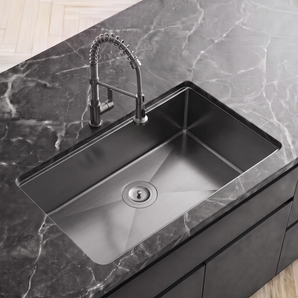 30-Inch Undermount Stainless Steel Workstation Kitchen Sink with Deep Basin