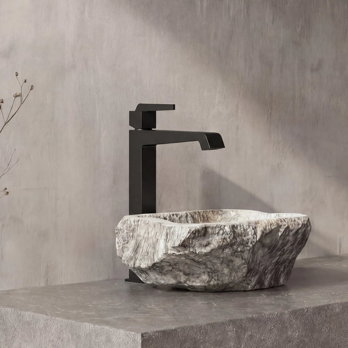 Single-Handle Vessel Bathroom Sink Faucet With Pop-Up Drain