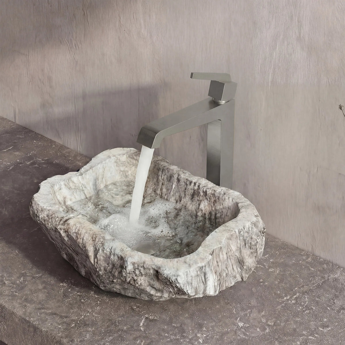 Single-Handle Vessel Bathroom Sink Faucet With Pop-Up Drain
