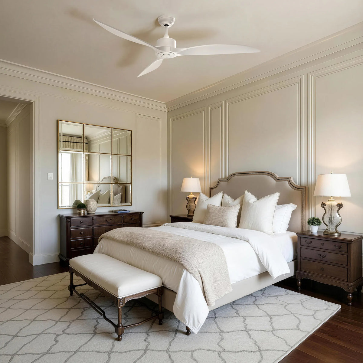 65-Inch Downrod Mount 3-Blade Ceiling Fan without Light