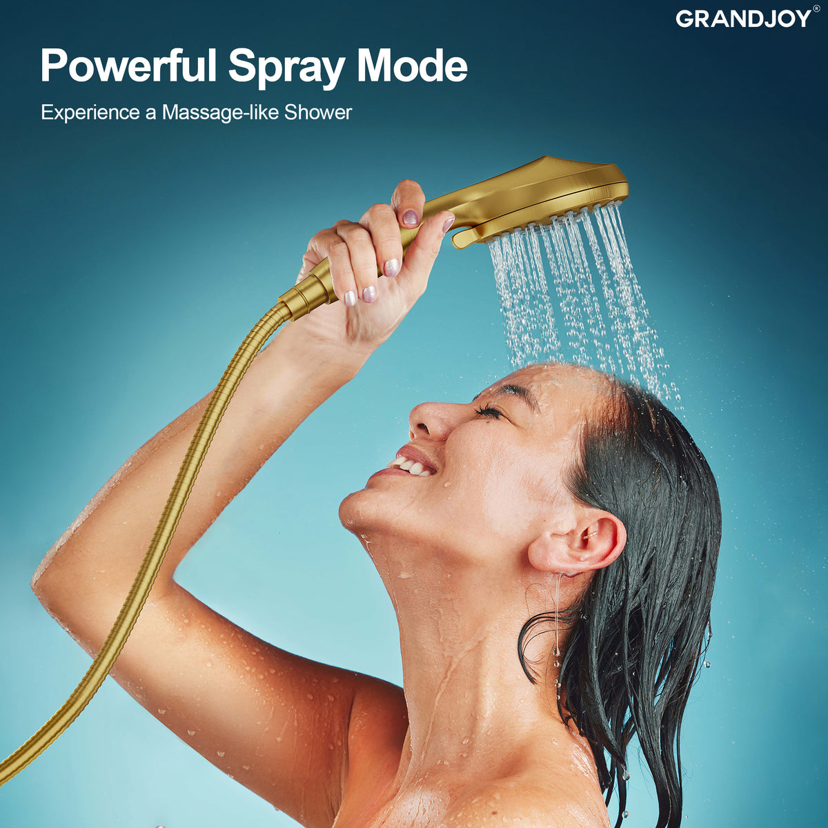 Wall-Mounted Shower Handheld with Five Spray Modes