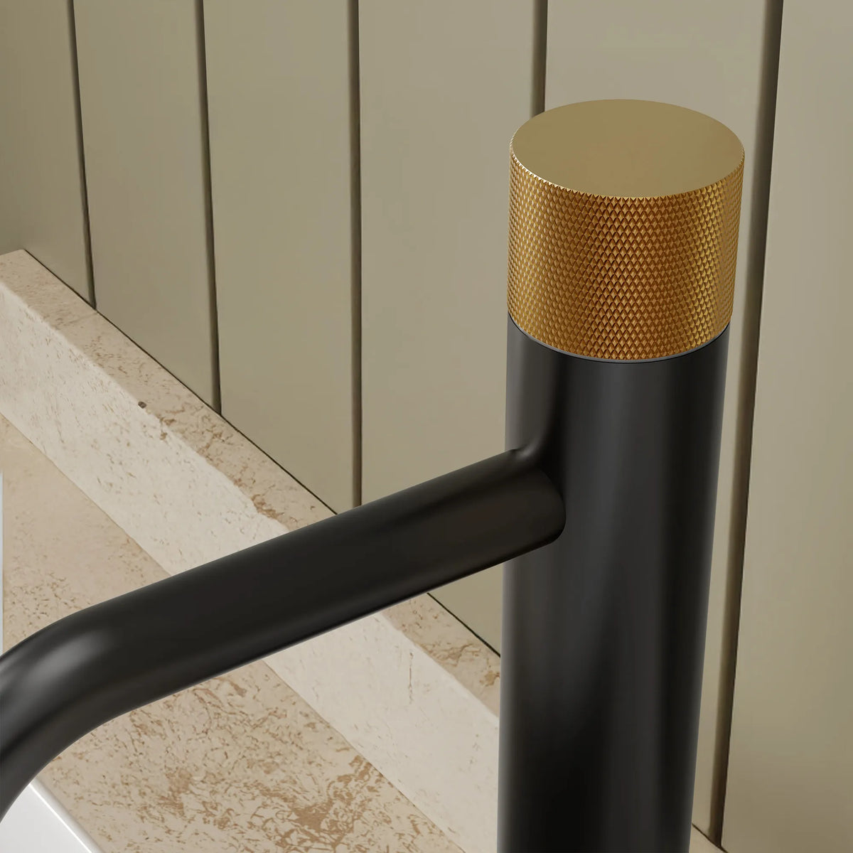 Single-Handle Vessel Bathroom Sink Faucet With Pop-Up Drain
