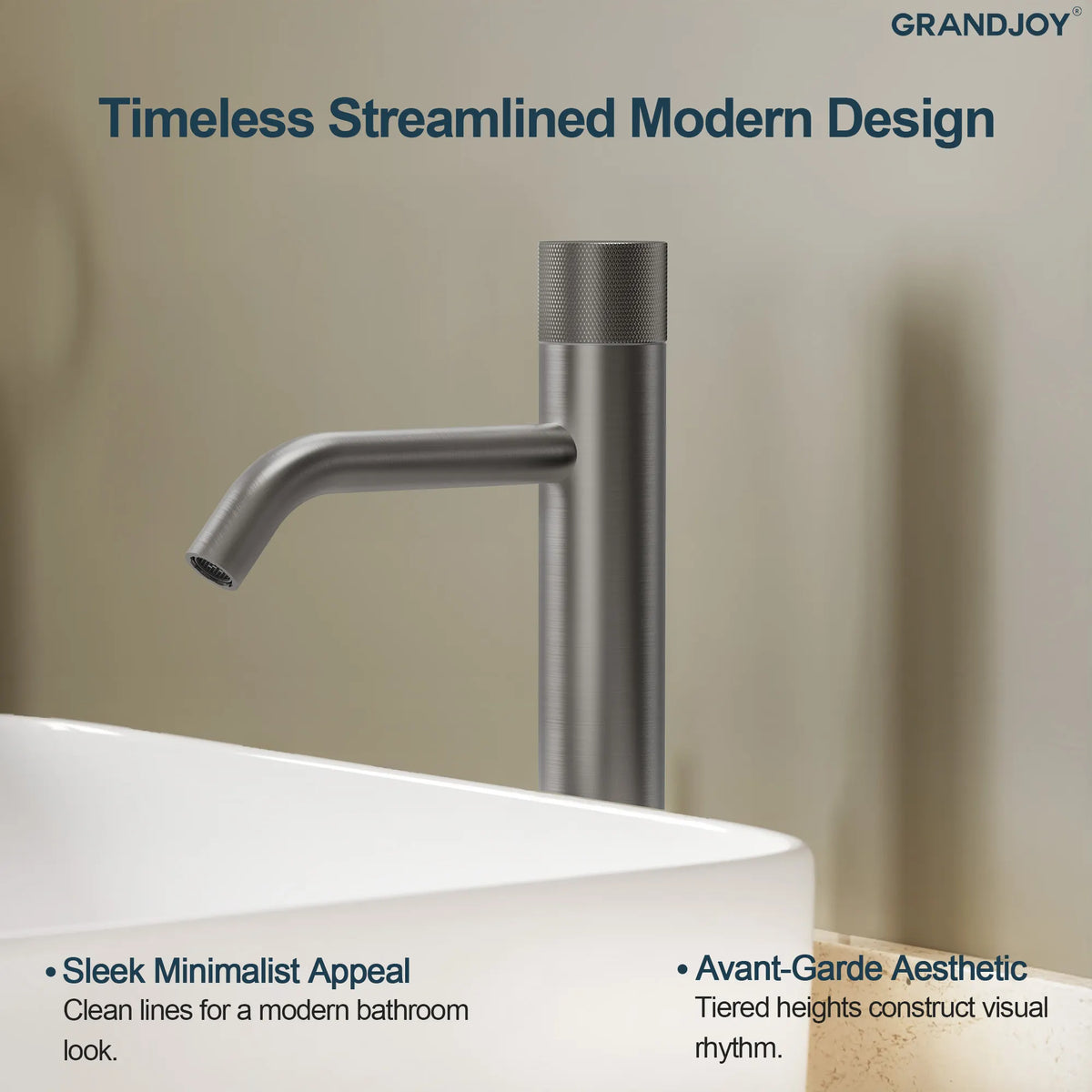 Single-Handle Vessel Bathroom Sink Faucet With Pop-Up Drain