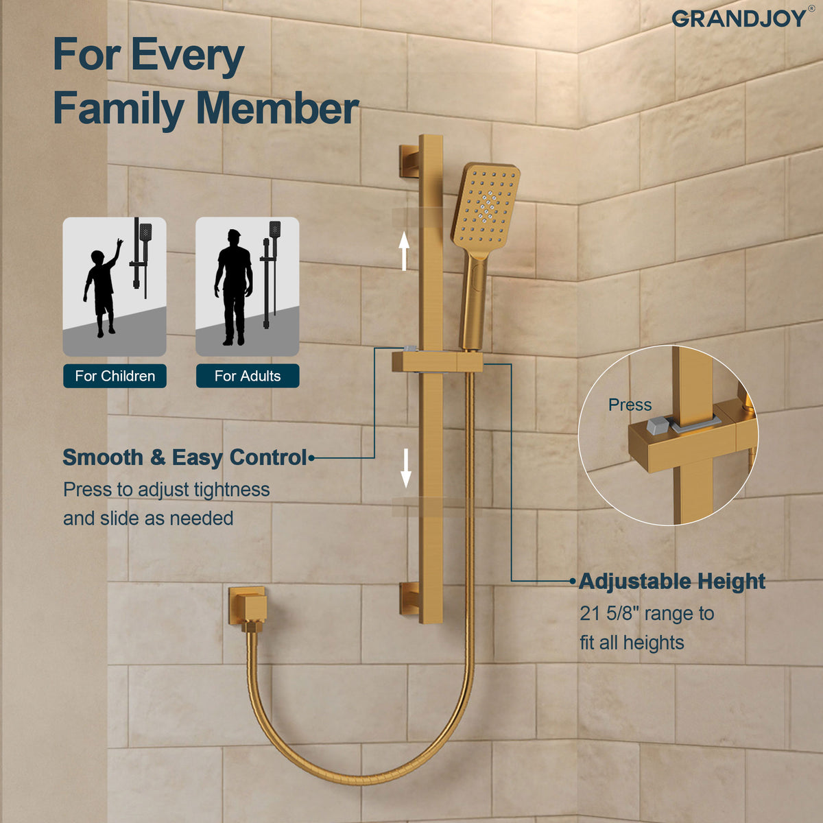 Wall-Mounted Shower Handheld with Three Spray Modes