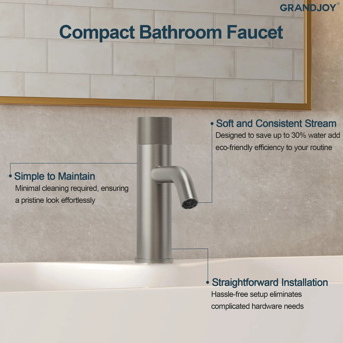 Single-Handle Bathroom Sink Faucet With Pop-Up Drain
