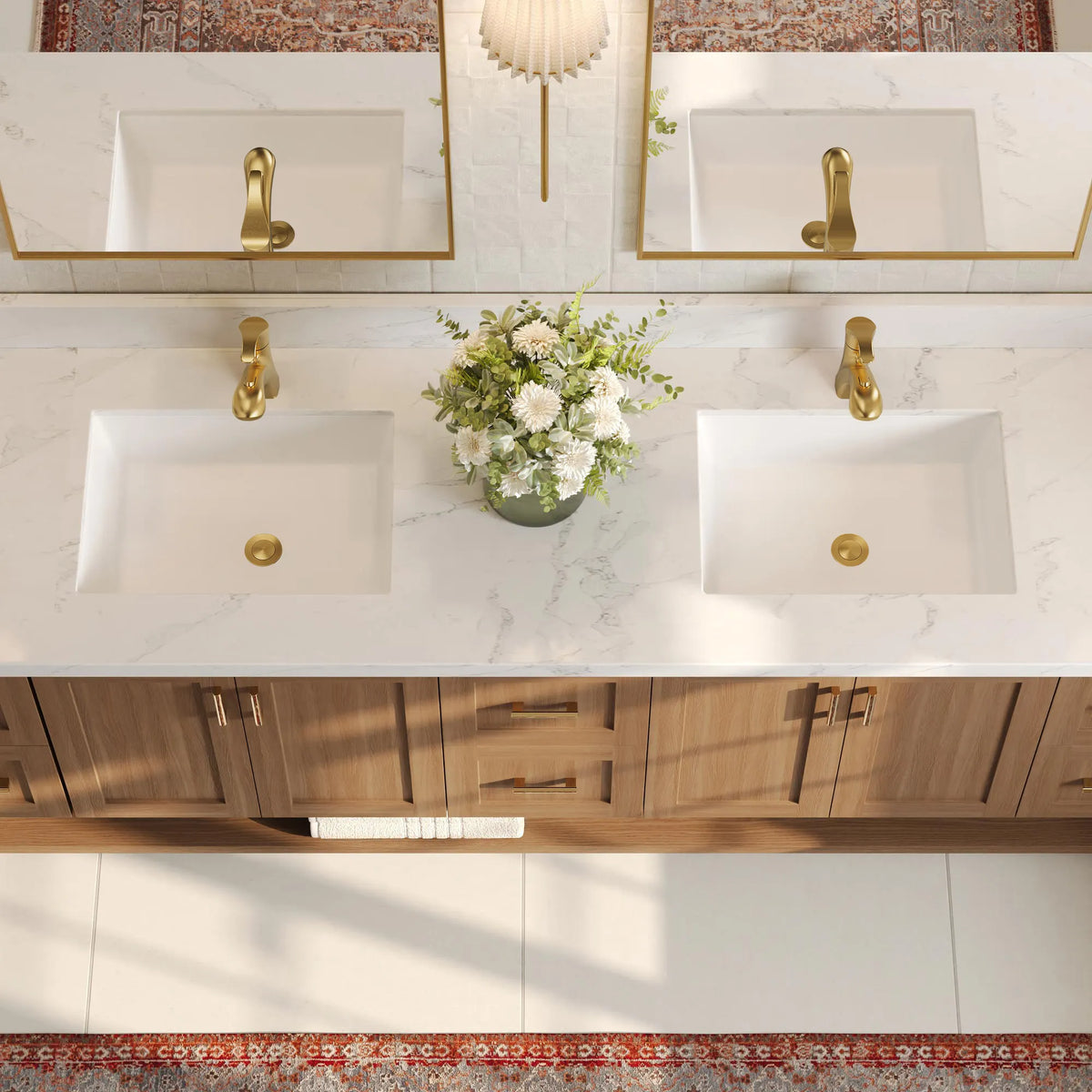 Single-Handle Pull-Out Bathroom Sink Faucet With Dual Spray Modes And Pop-Up Drain