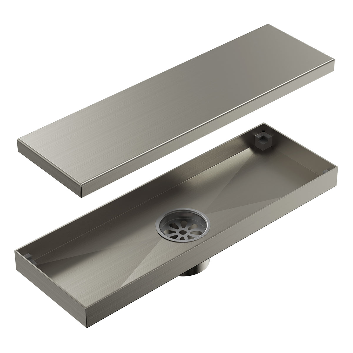 12-Inch Reversible Linear Shower Drain with Anti-Odor Core