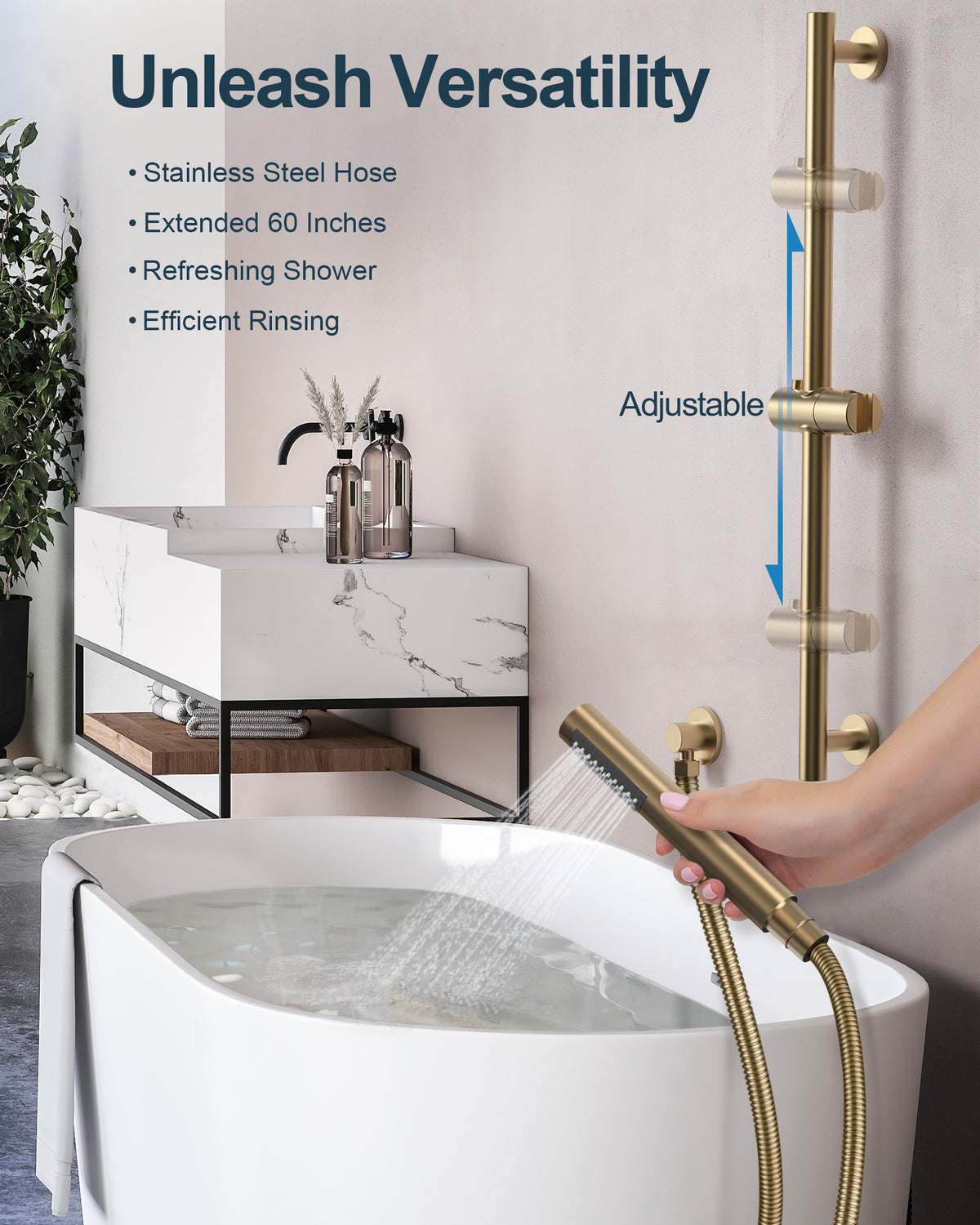 Round Wall-Mounted Dual Shower System with Handheld Spray