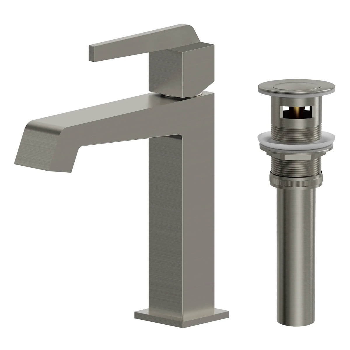 Single-Handle Bathroom Sink Faucet With Pop-Up Drain