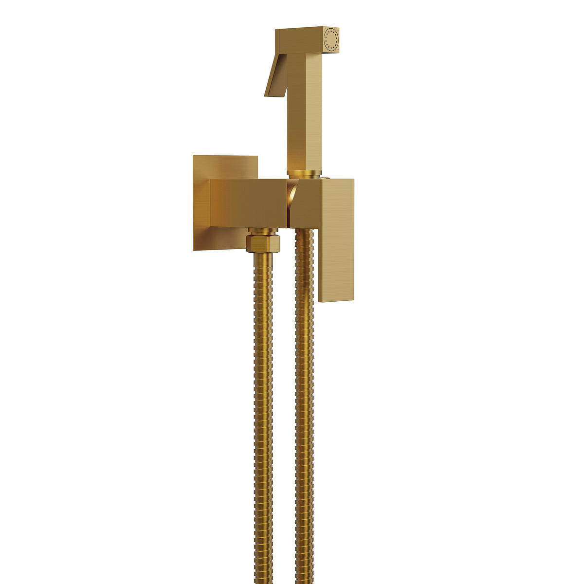 Wall-Mounted Brass Bidet Sprayer Set with Hot and Cold Control
