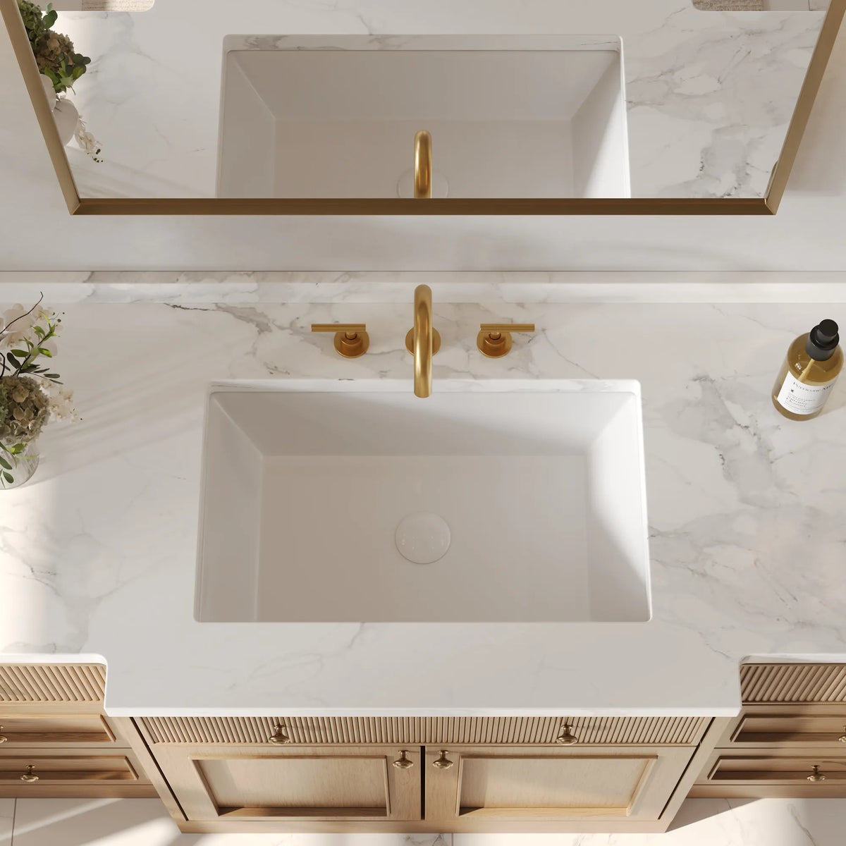 Two-Handle Mid Arc Widespread Bathroom Sink Faucet With Pop-Up Drain