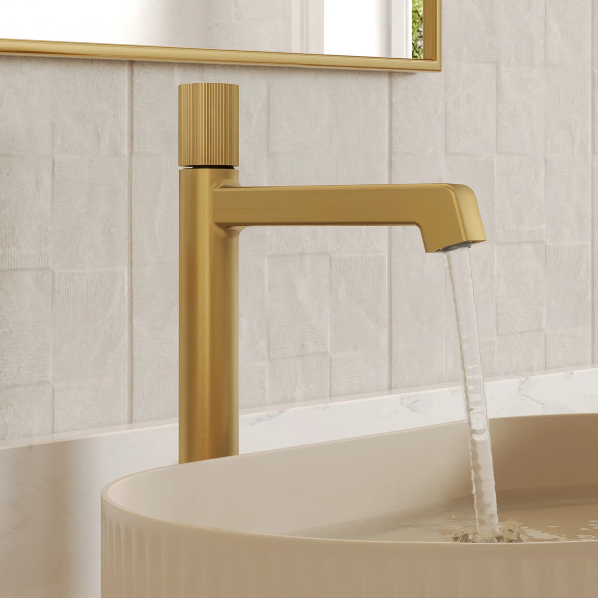 Single-Handle Vessel Bathroom Sink Faucet With Pop-Up Drain