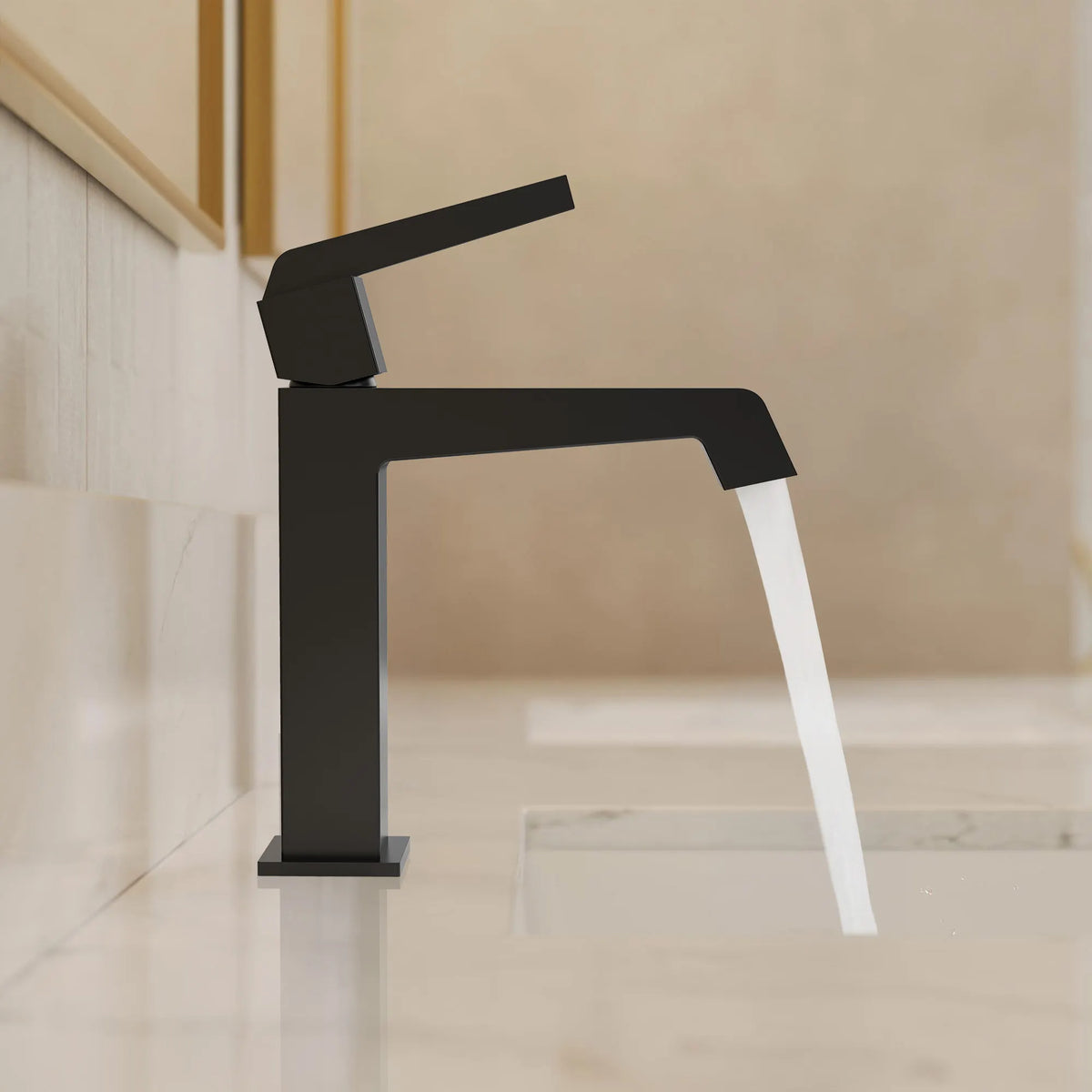 Single-Handle Bathroom Sink Faucet With Pop-Up Drain