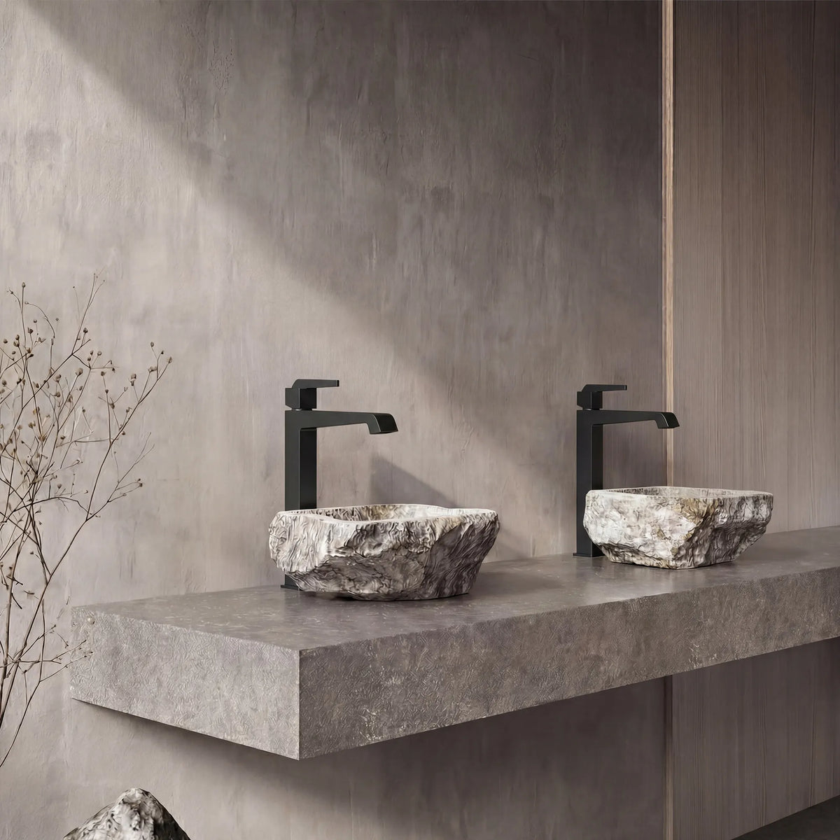 Single-Handle Vessel Bathroom Sink Faucet With Pop-Up Drain