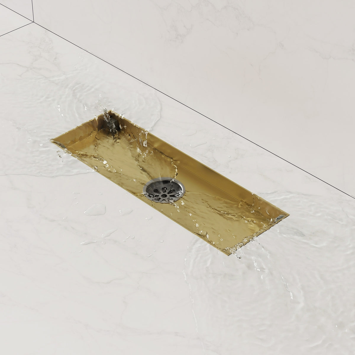 12-Inch Reversible Linear Shower Drain with Anti-Odor Core
