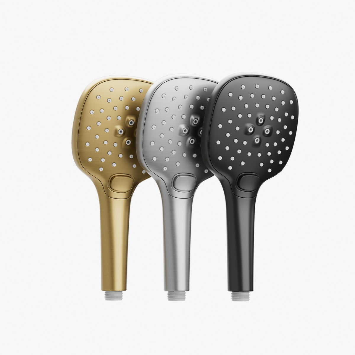Three-Spray Handheld Shower Head for Flexible Rinsing and Cleaning