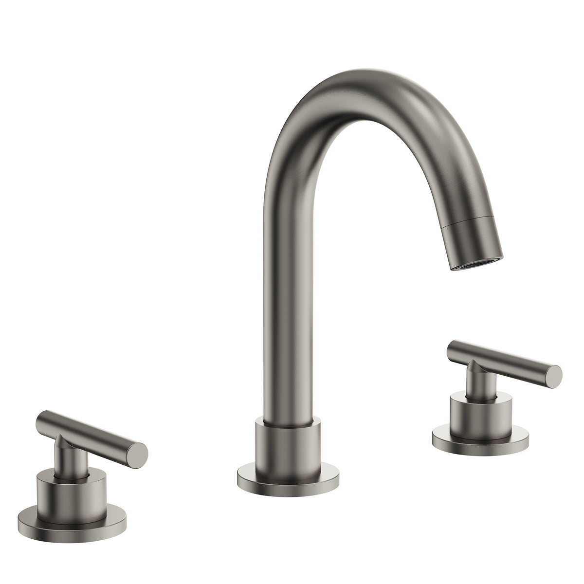 Two-Handle Mid Arc Widespread Bathroom Sink Faucet With Pop-Up Drain