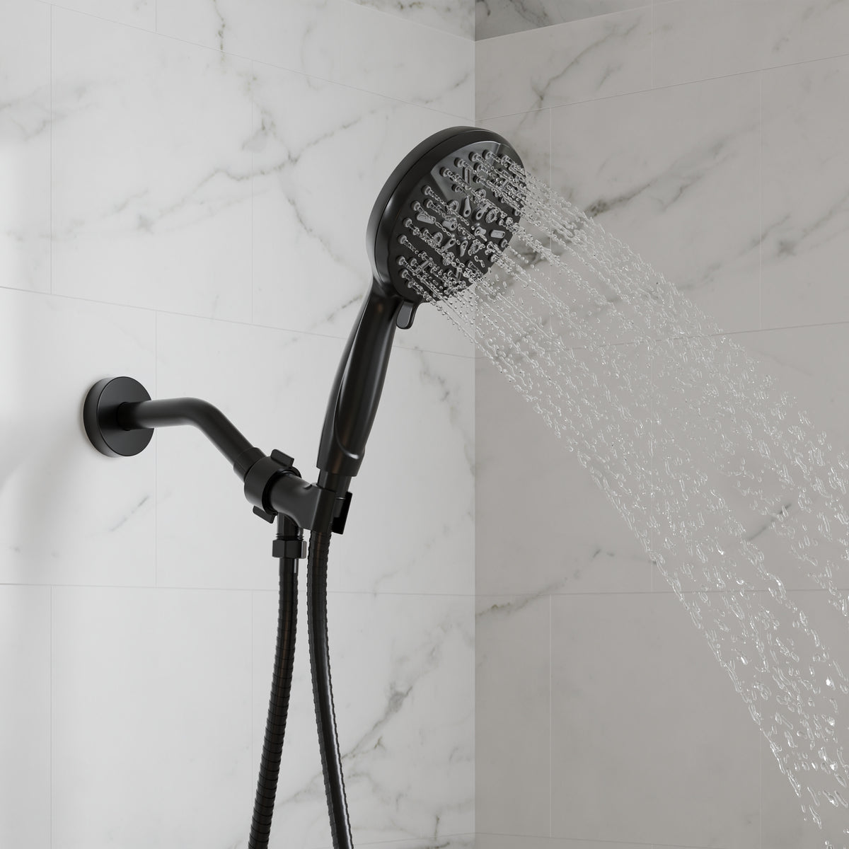 Wall-Mounted Shower Handheld with Five Spray Modes
