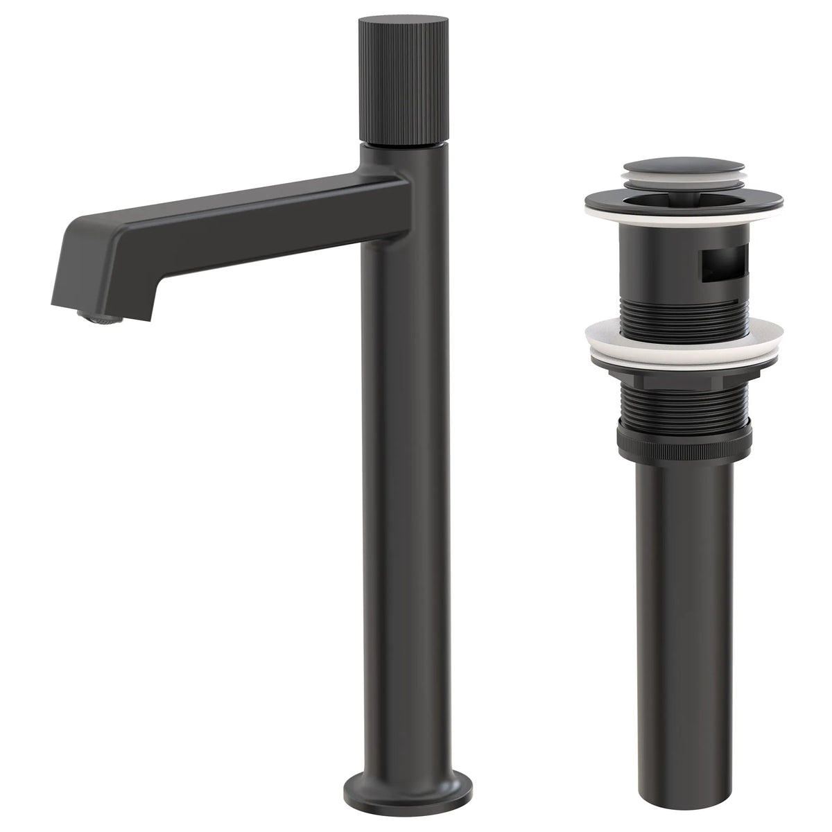 Single-Handle Vessel Bathroom Sink Faucet With Pop-Up Drain