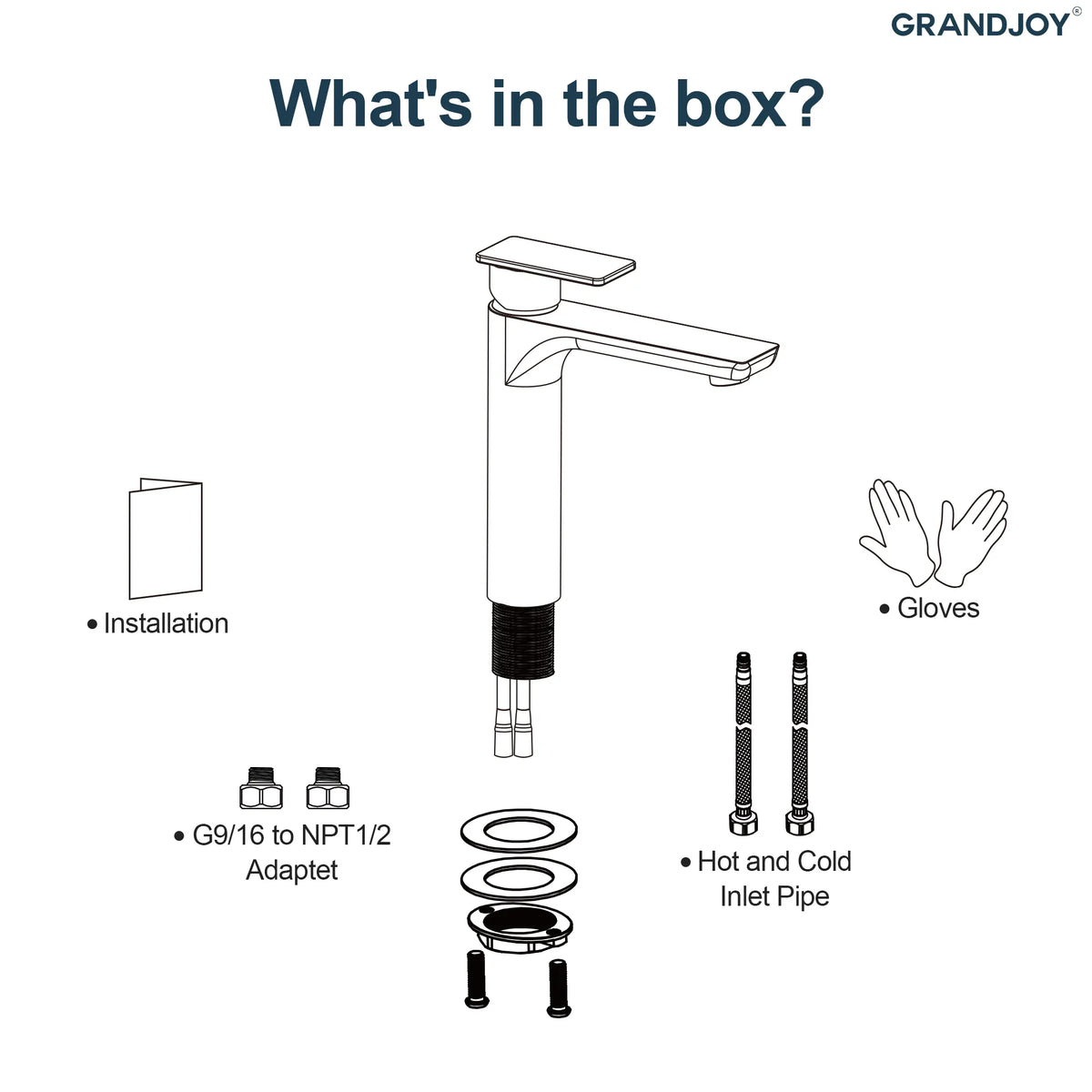 Single-Handle Bathroom Sink Faucet With Pop-Up Drain