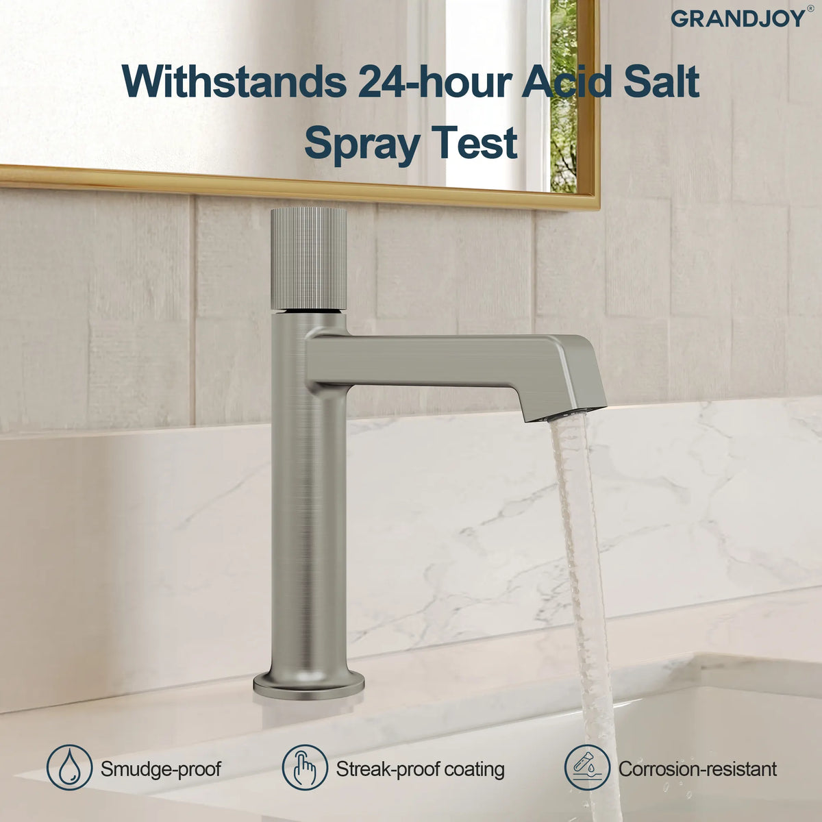 Single-Handle Bathroom Sink Faucet With Pop-Up Drain
