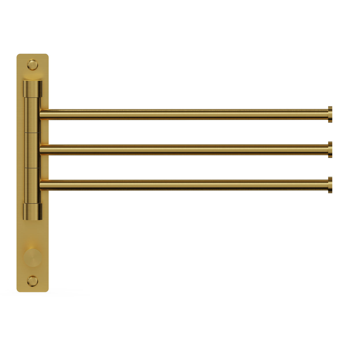 Three-Arm Wall-Mounted Rotating Stainless Steel Towel Rack for Bathrooms