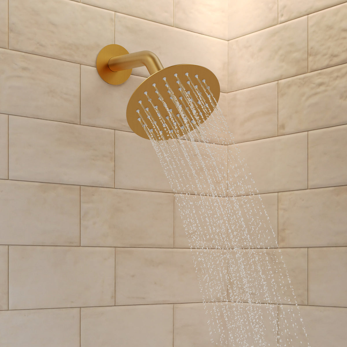 Single-Handle 6-Inch Round Wall-Mounted Tub and Shower System