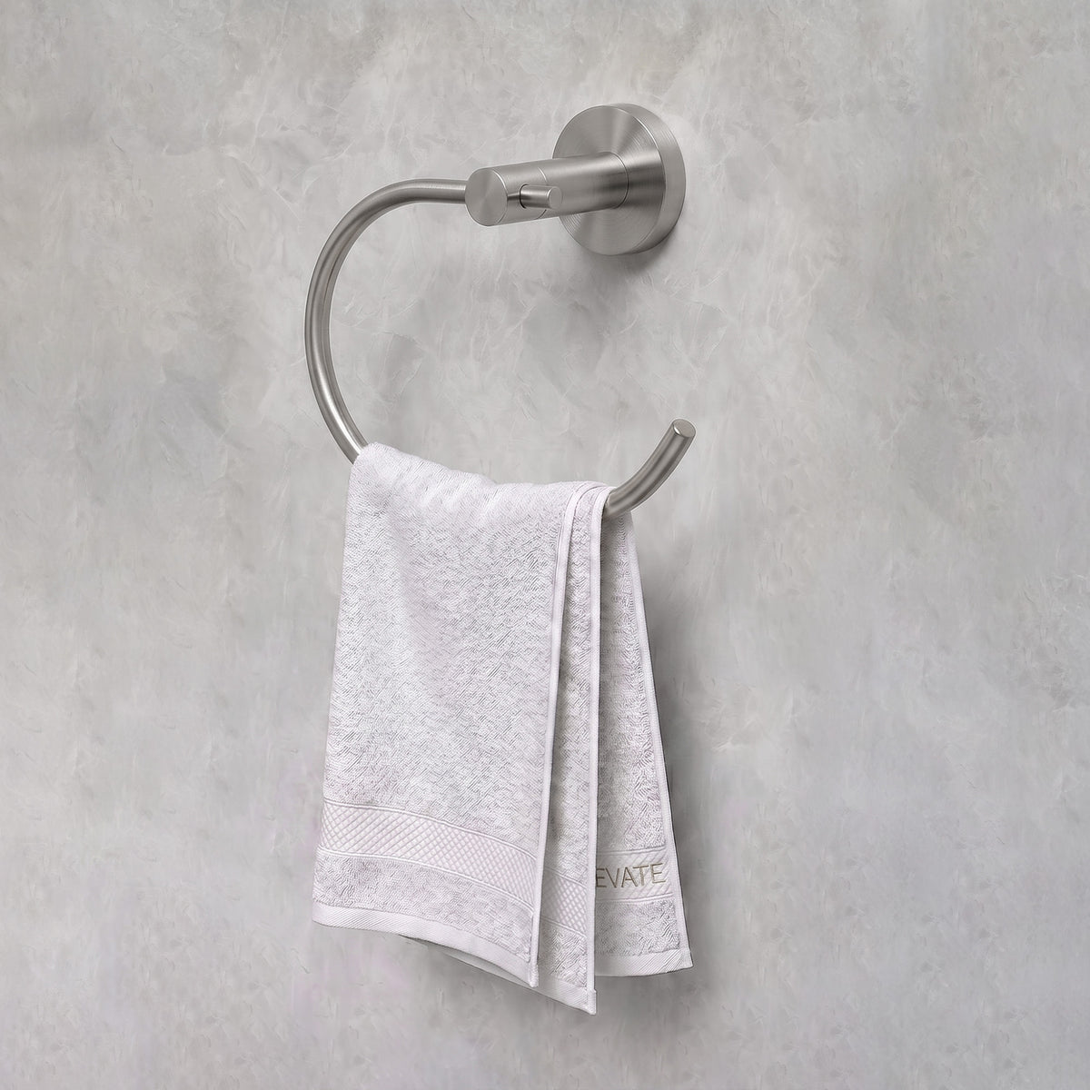 Circular Wall-Mounted Swing-Arm Towel Ring with 180-Degree Pivot