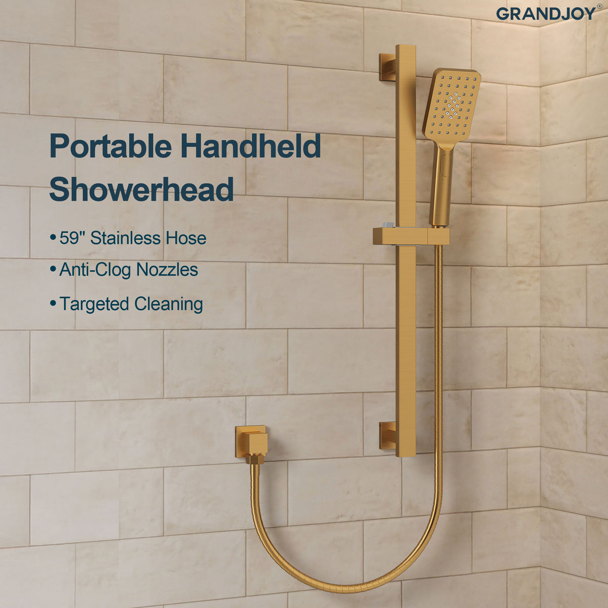 Wall-Mounted Shower Handheld with Three Spray Modes