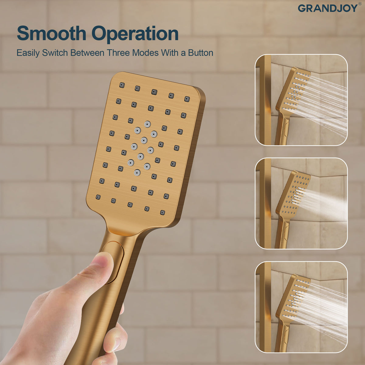 Wall-Mounted Shower Handheld with Three Spray Modes