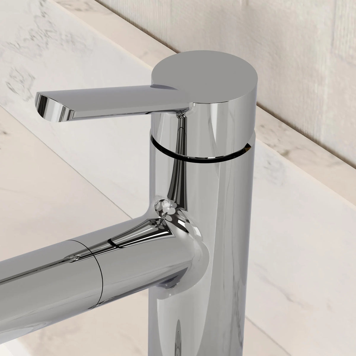 Single-Handle Pull-Out Bathroom Sink Faucet With Dual Spray Modes And Pop-Up Drain