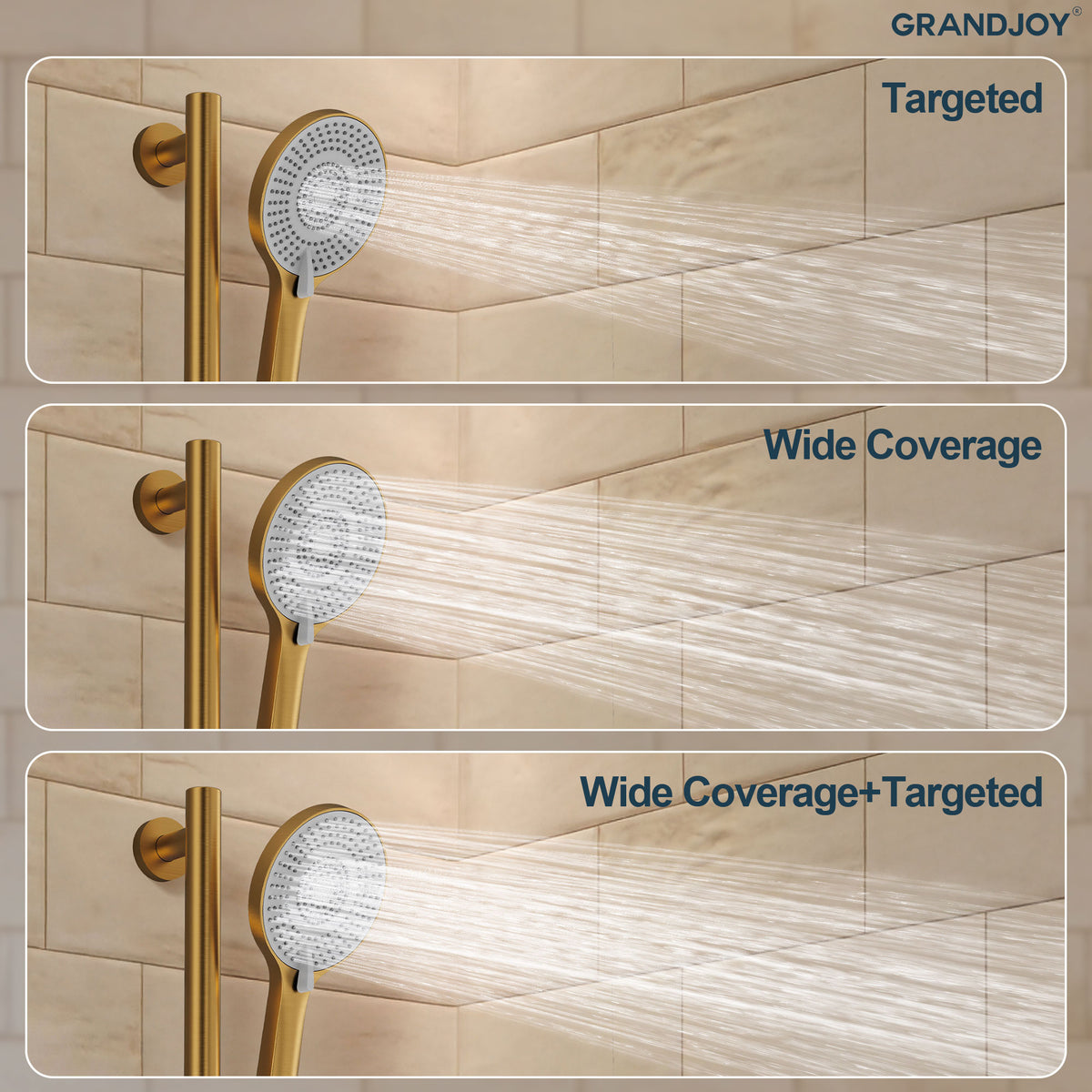 Wall-Mounted Shower Handheld with Adjustable Slide Bar