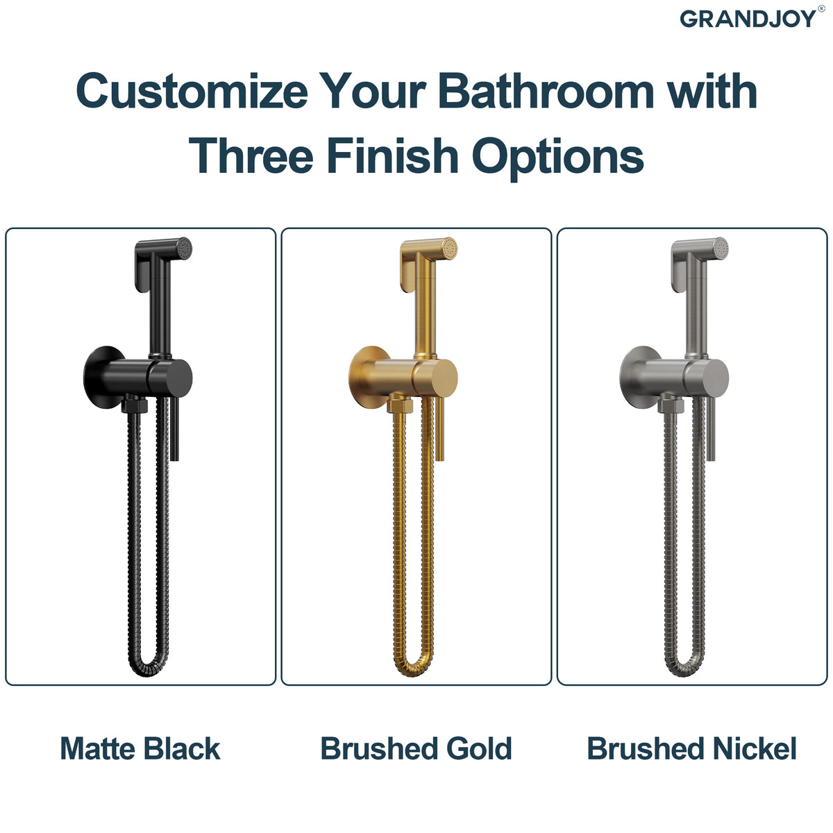Single-Handle Wall-Mounted Brass Bidet Sprayer with Hot and Cold Control