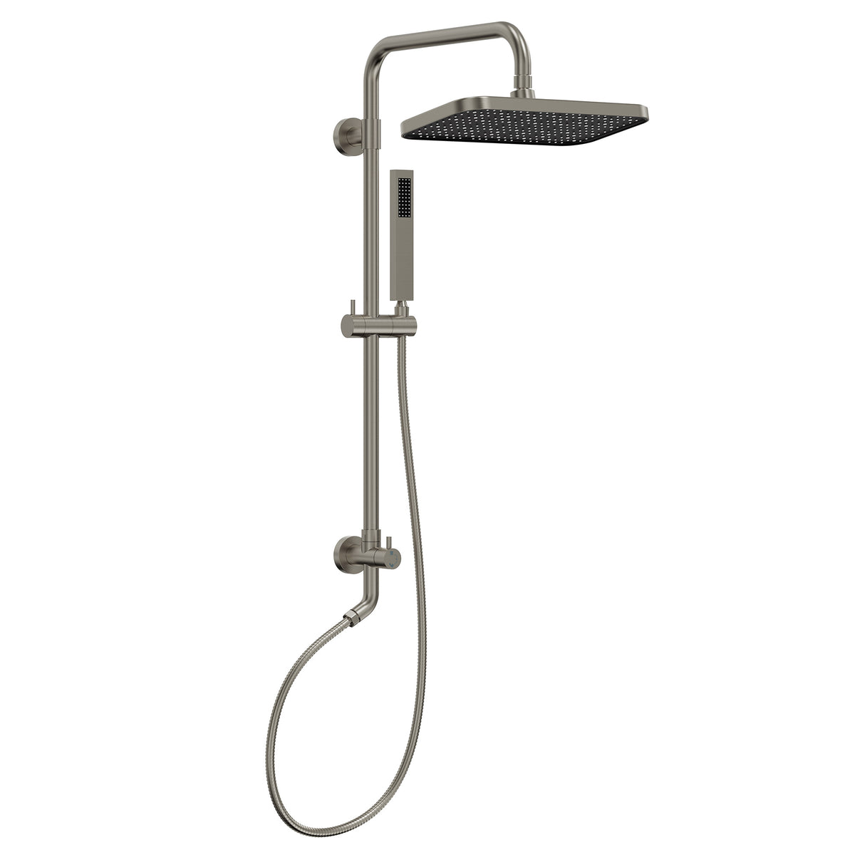 Square Exposed Shower System with Dual Rainfall Modes