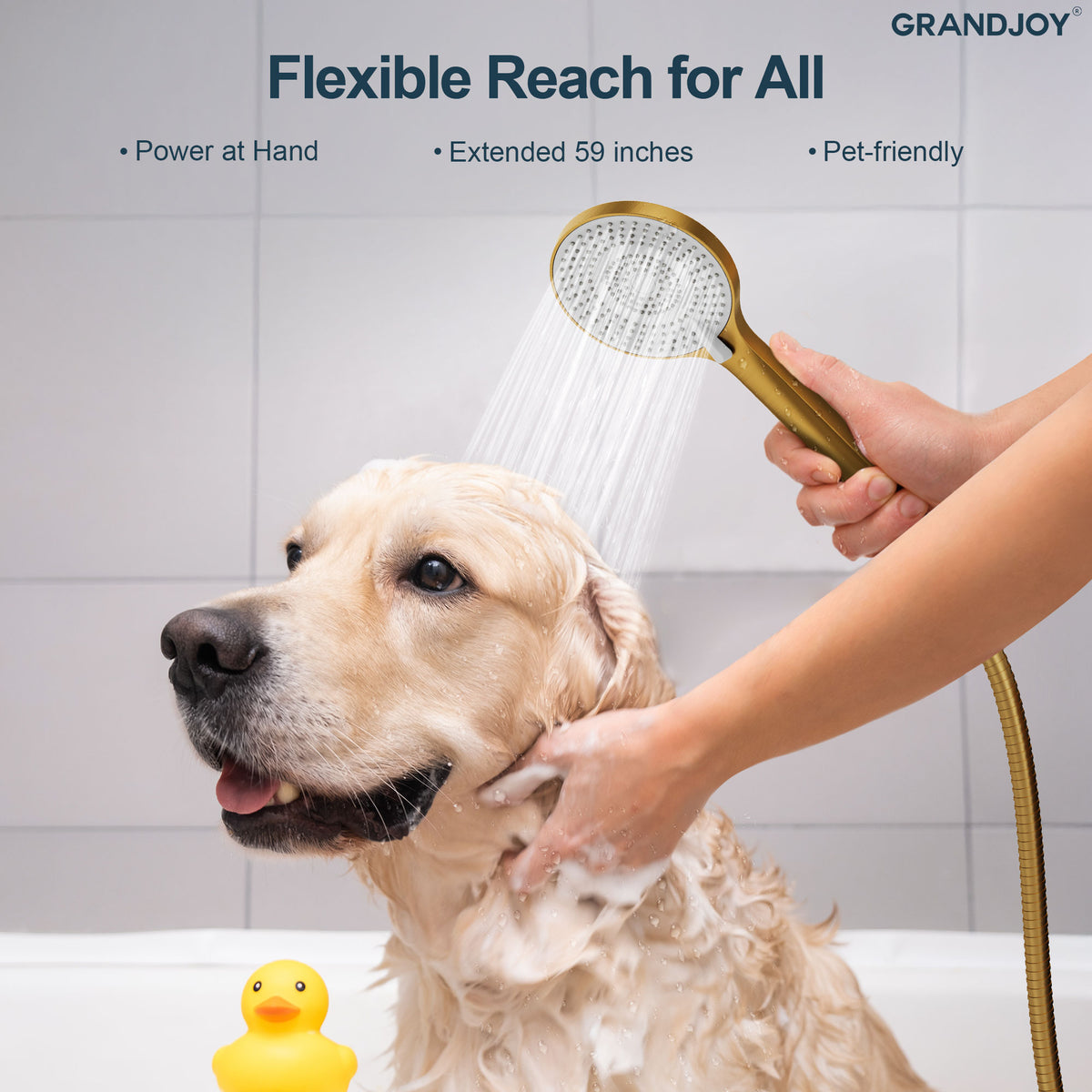Wall-Mounted Shower Handheld with Adjustable Slide Bar
