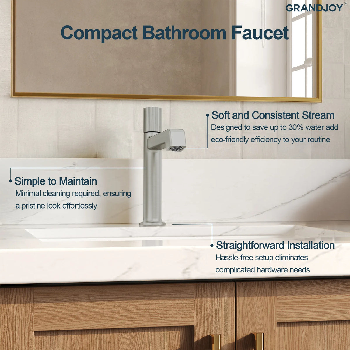 Single-Handle Bathroom Sink Faucet With Pop-Up Drain