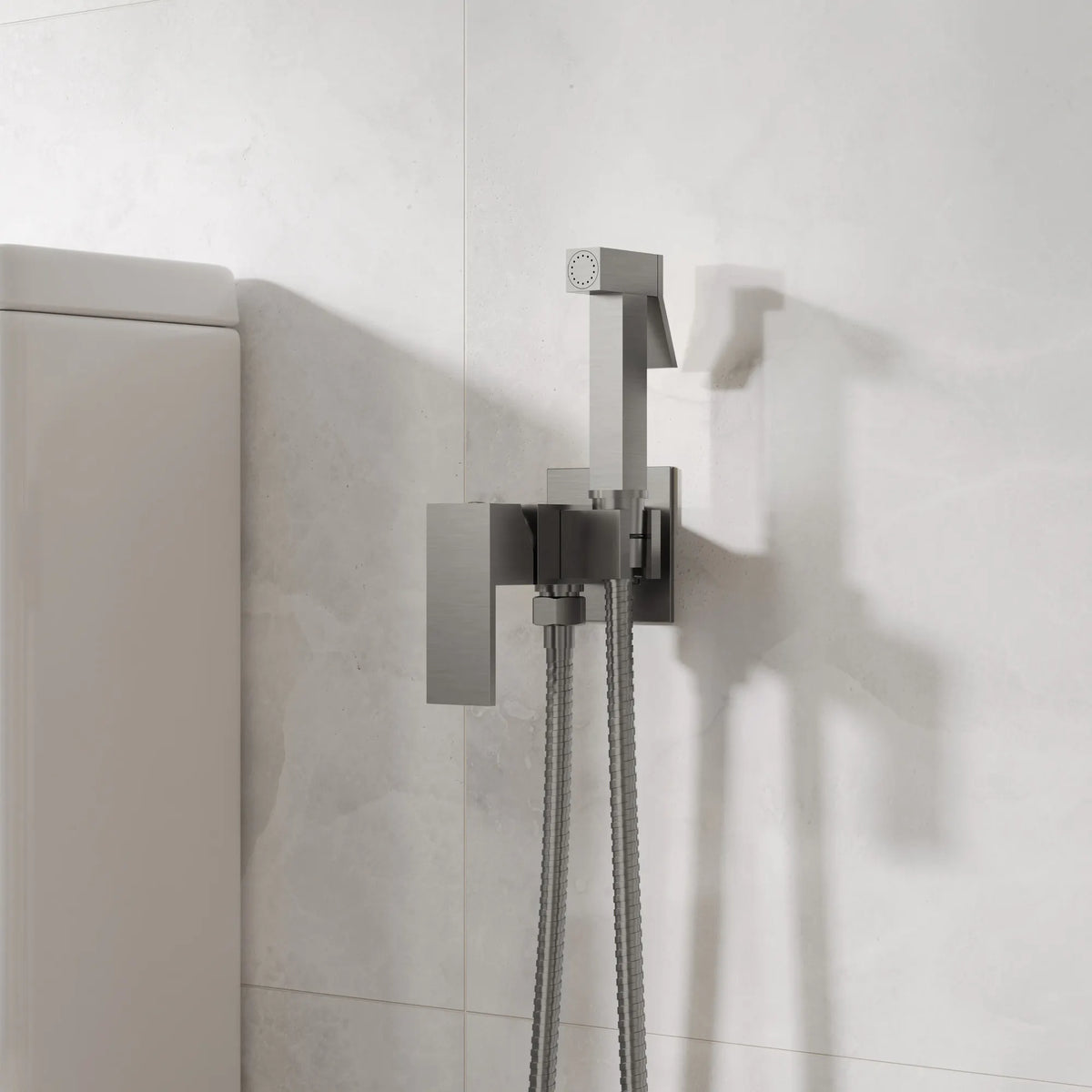 Wall-Mounted Brass Bidet Sprayer Set with Hot and Cold Control