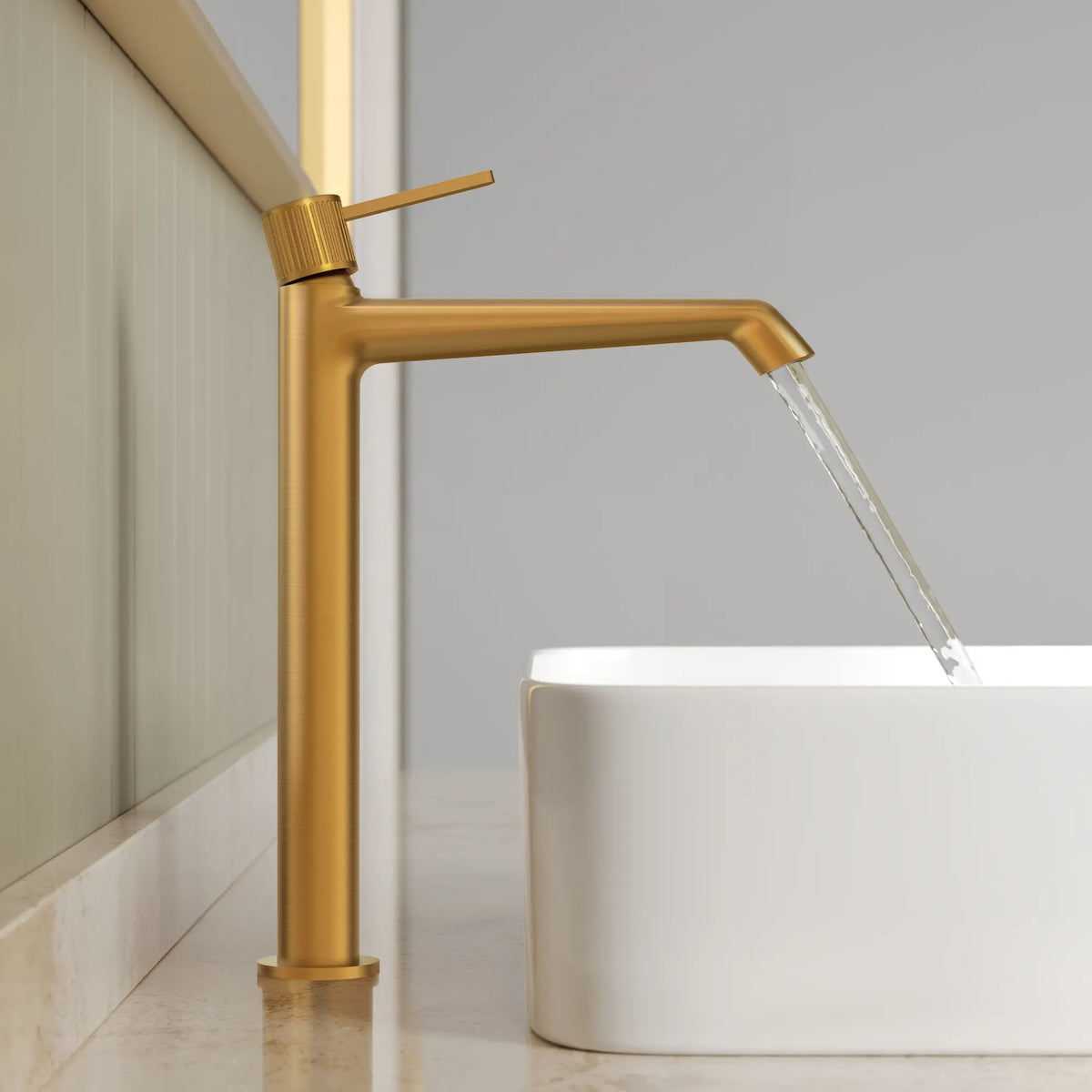 Single-Handle Vessel Bathroom Sink Faucet With Pop-Up Drain