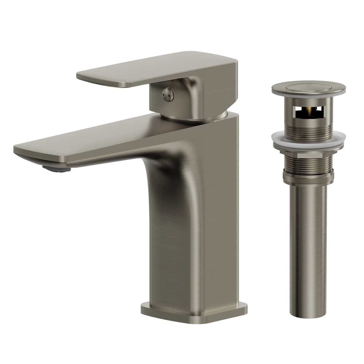 Single-Handle Bathroom Sink Faucet With Pop-Up Drain