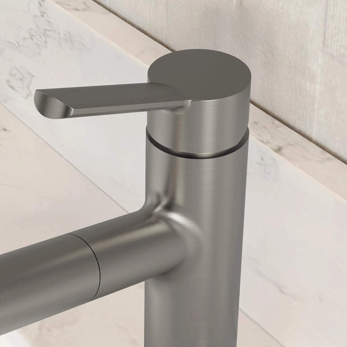 Single-Handle Pull-Out Bathroom Sink Faucet With Dual Spray Modes And Pop-Up Drain