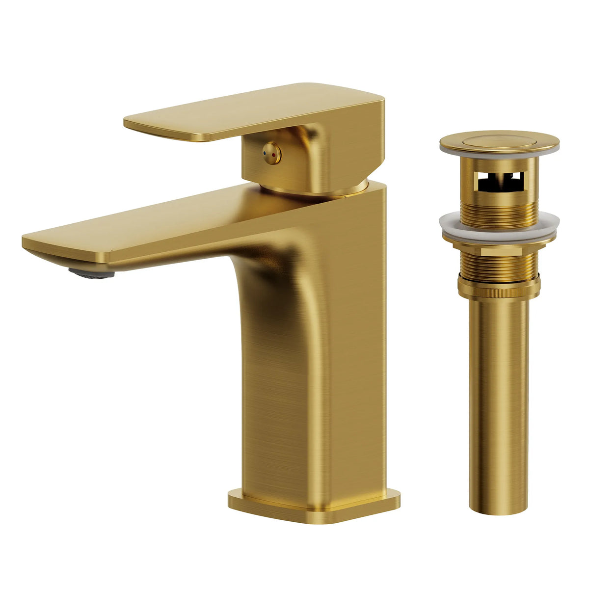 Single-Handle Bathroom Sink Faucet With Pop-Up Drain