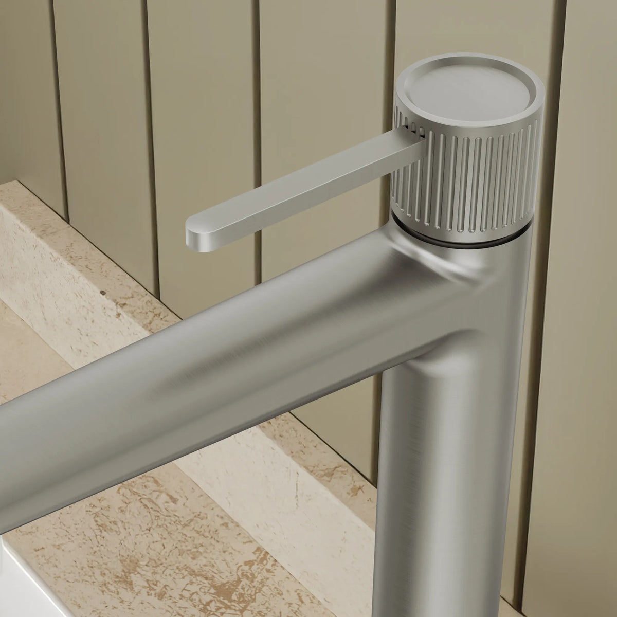 Single-Handle Vessel Bathroom Sink Faucet With Pop-Up Drain