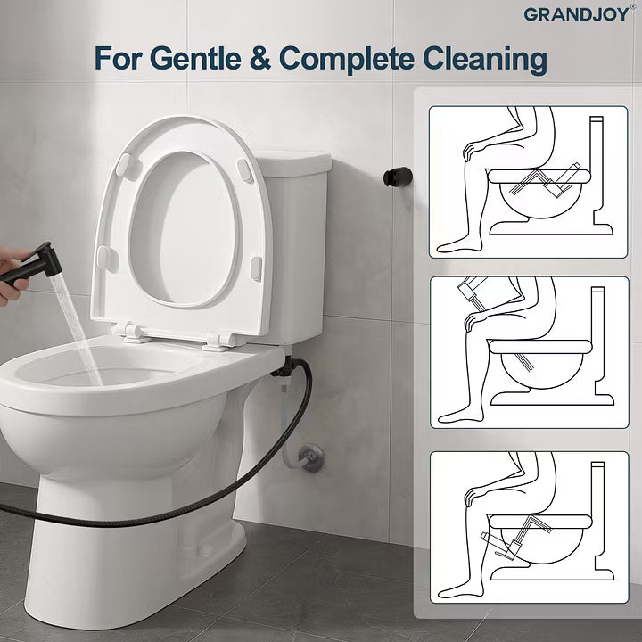 Single-Handle Wall-Mounted Bidet Sprayer with Concealed Rough-In Valve