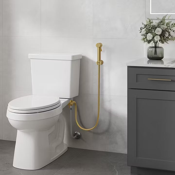 Single-Handle Wall-Mounted Bidet Sprayer with Concealed Rough-In Valve