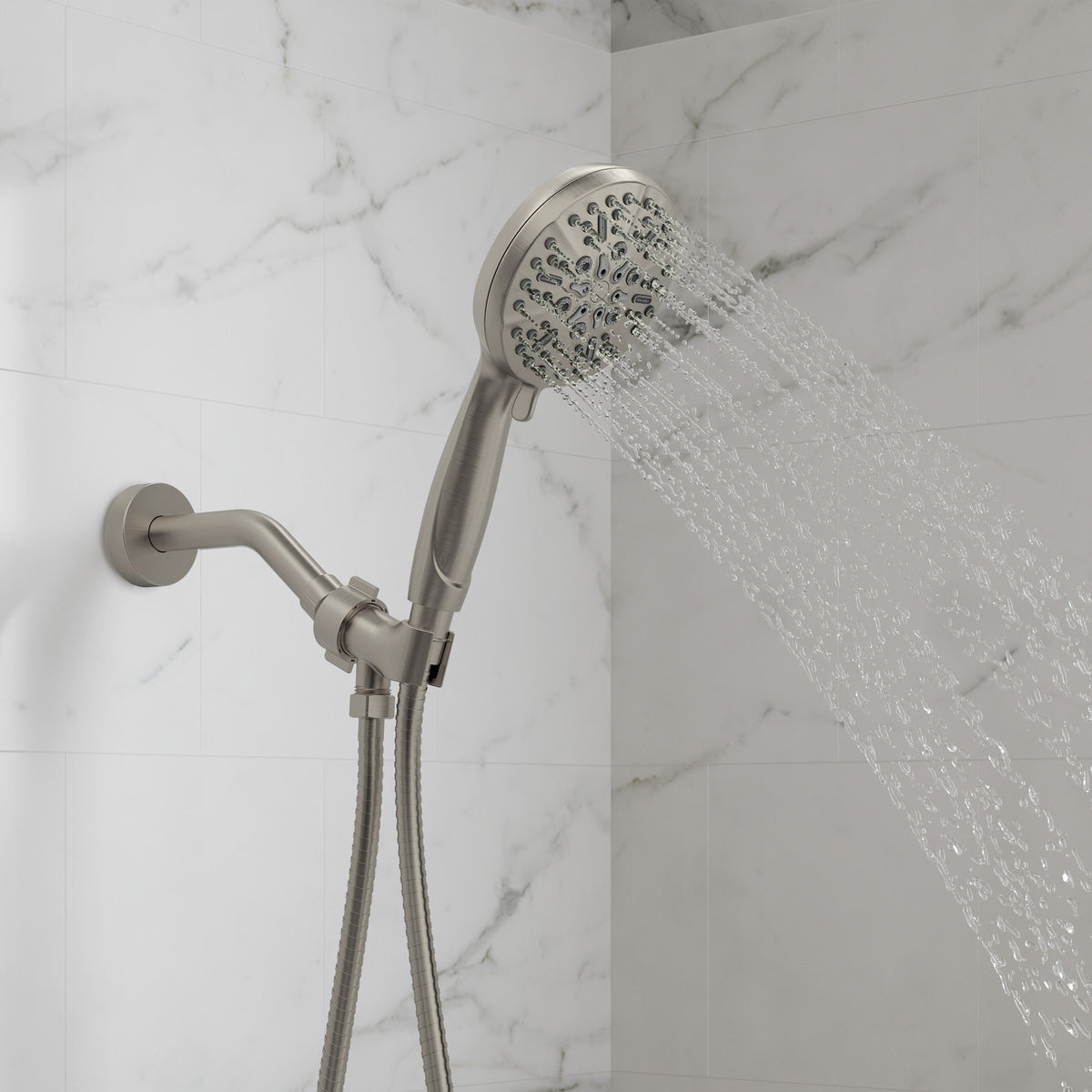 Wall-Mounted Shower Handheld with Five Spray Modes