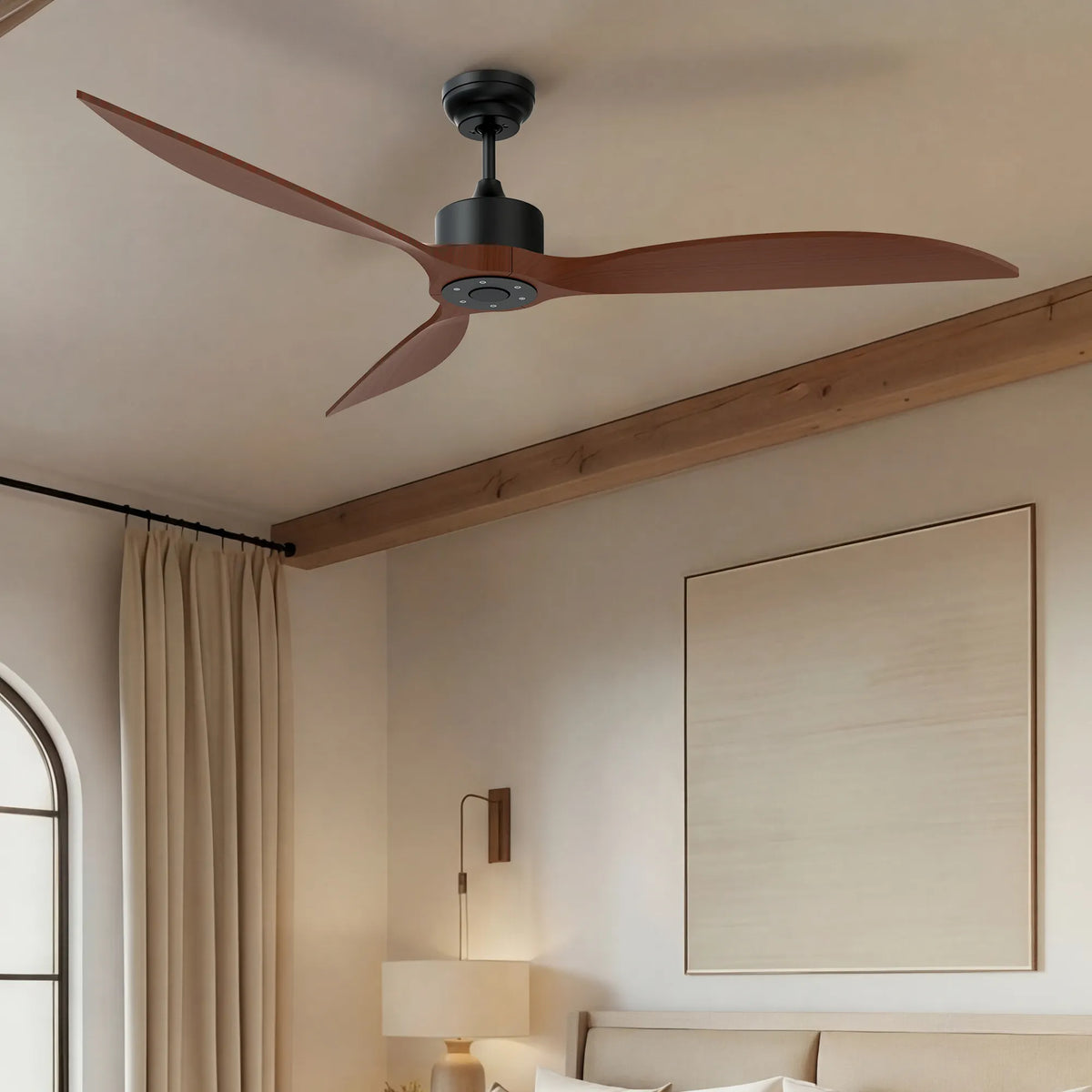 65-Inch Downrod Mount 3-Blade Ceiling Fan without Light