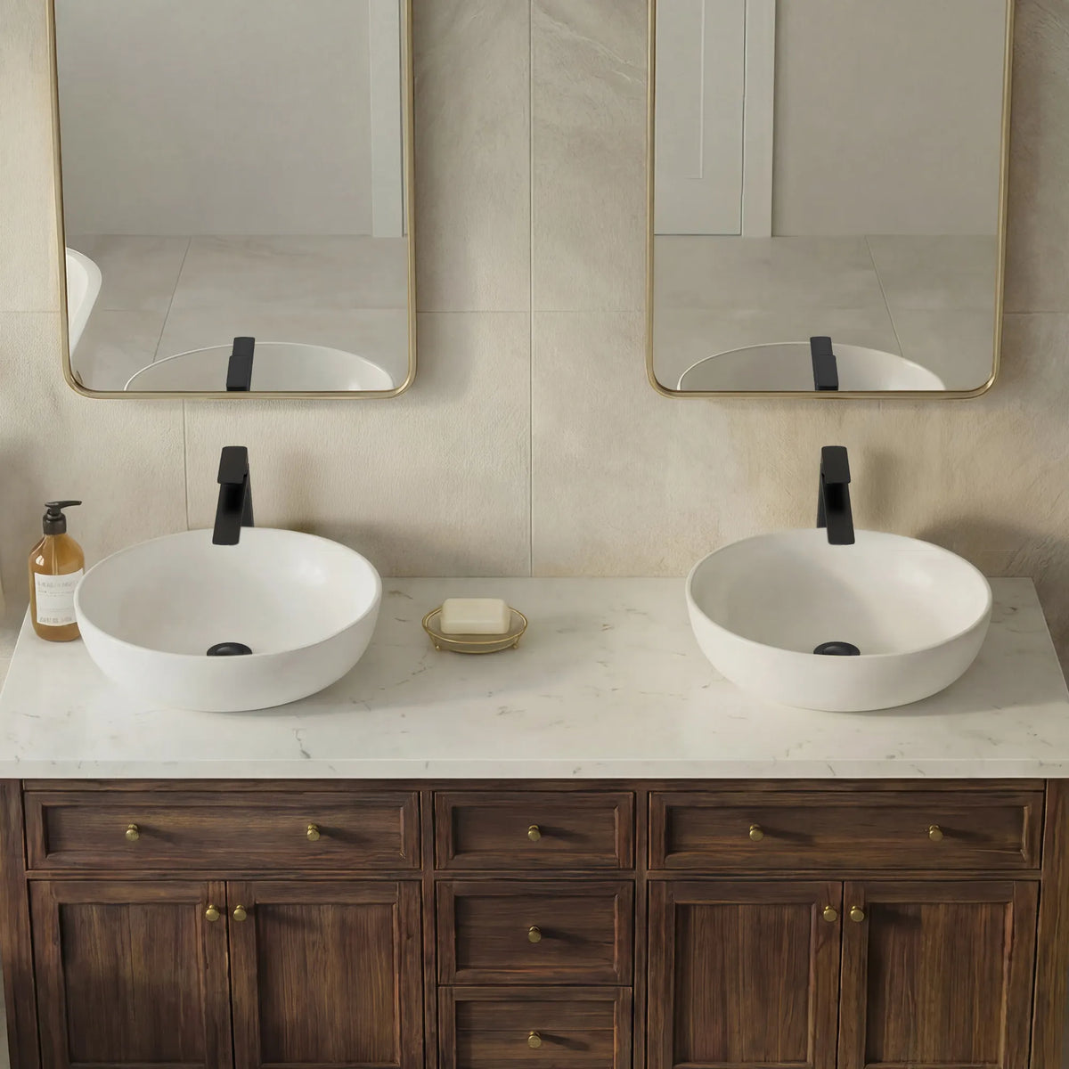 Single-Handle Vessel Bathroom Sink Faucet With Pop-Up Drain