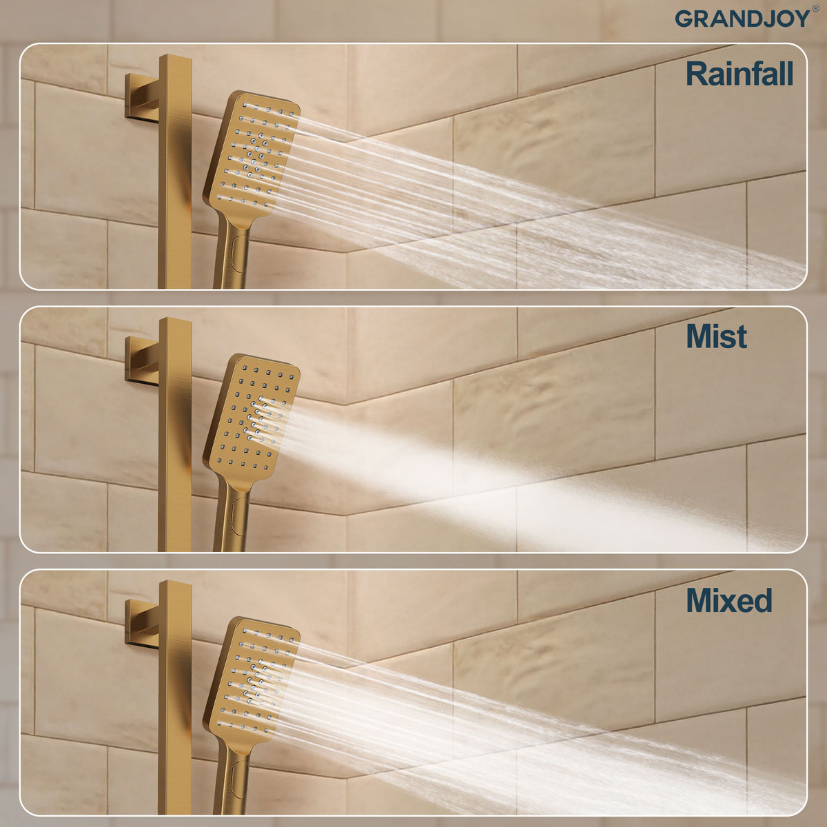 Wall-Mounted Shower Handheld with Three Spray Modes
